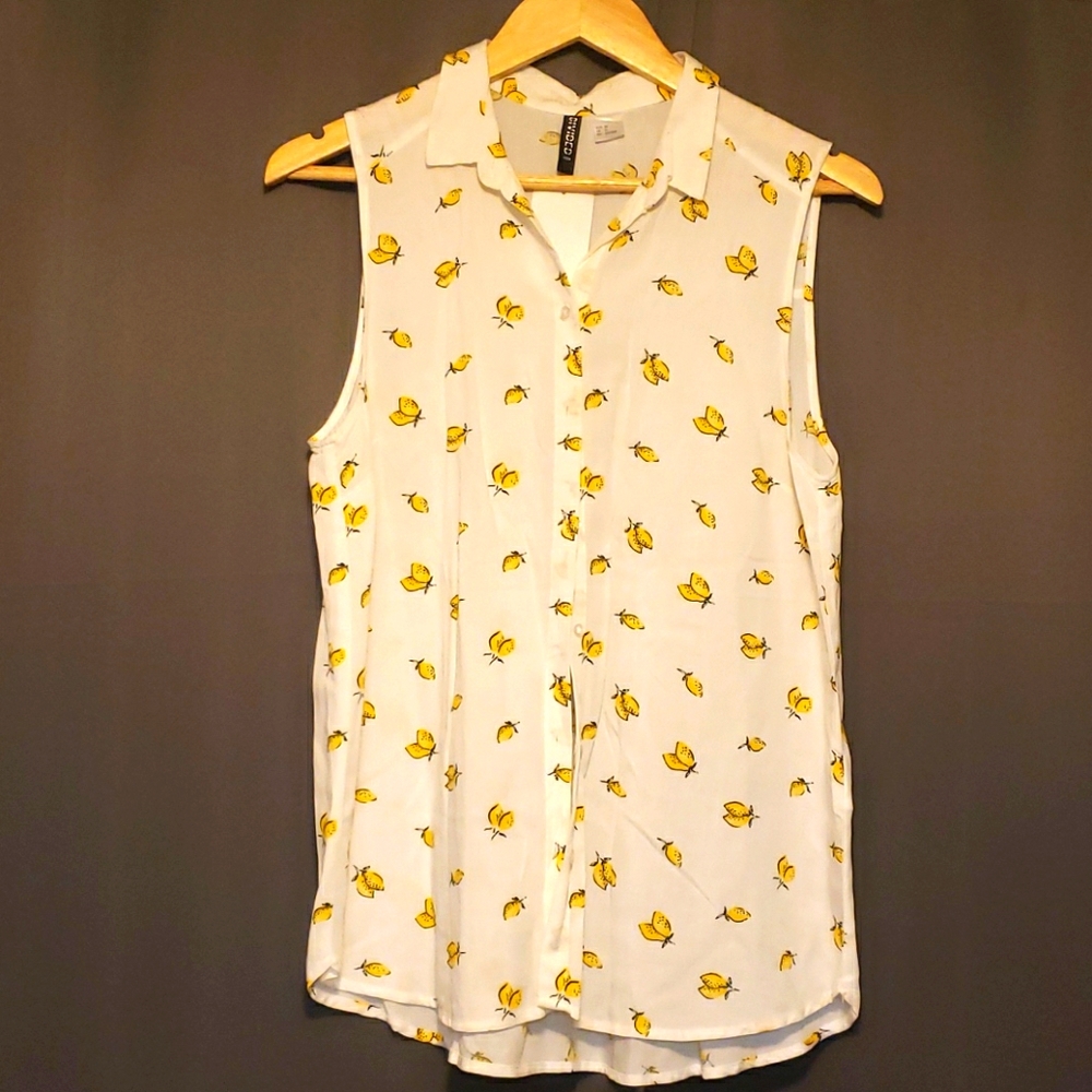 H&M Lemon Print Shirt